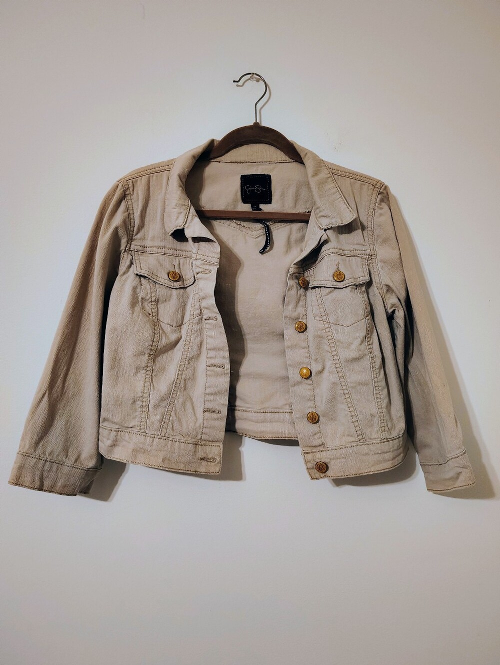 Jessica Simpson Khaki Denim Jacket